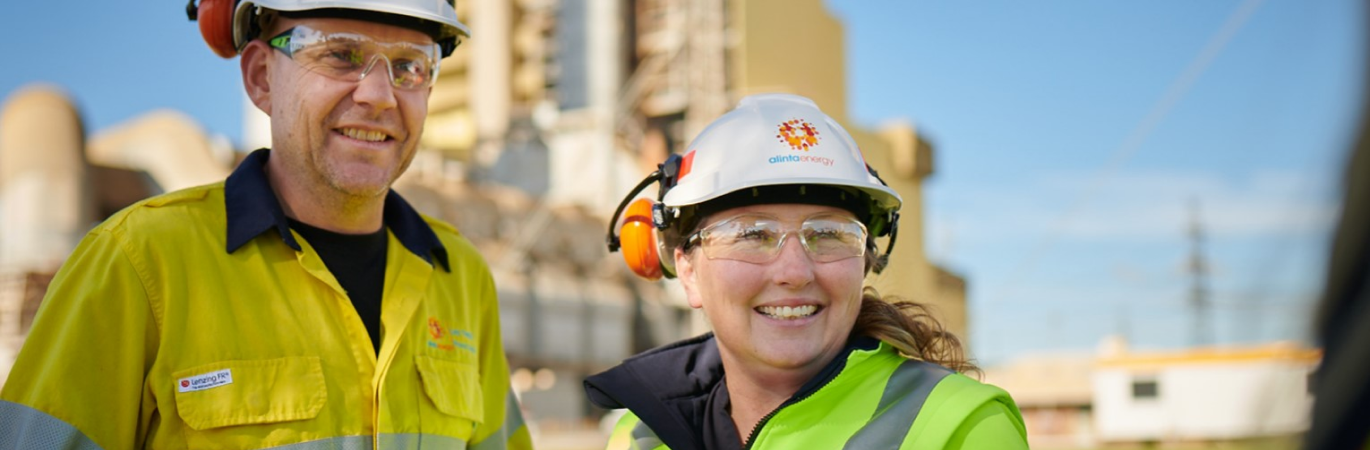 Workers in high visibility jacket